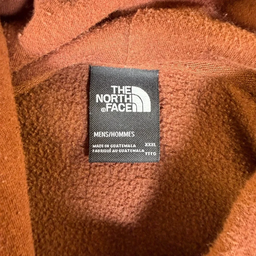 The North Face Mens Grizzly Bear Logo Hoodie Rust Orange Pullover XXXL 3XL #3103
